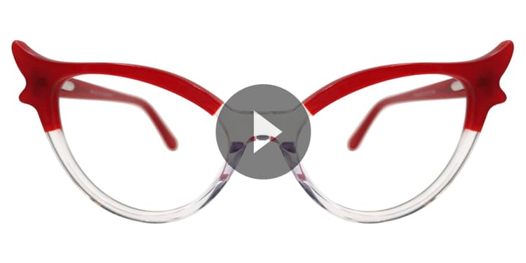Judy Cat Eye Red Glasses