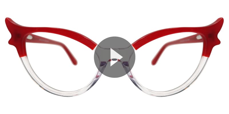 Judy Cat Eye Red Glasses