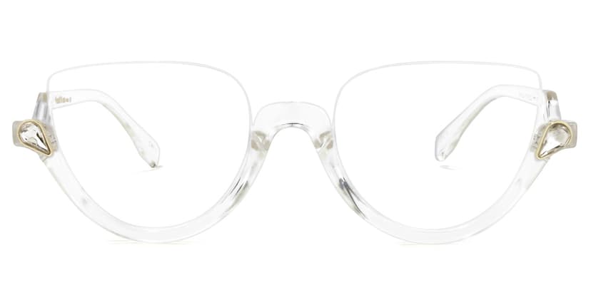 Felicia Cat Eye Crystal Glasses (Z-shaped Arms)