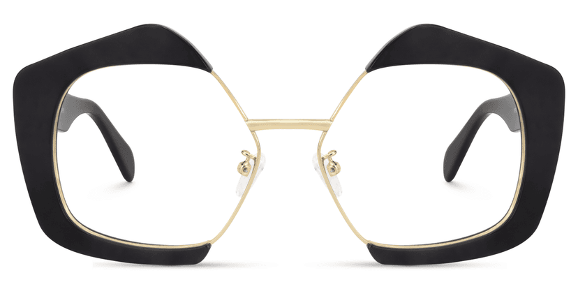 Frankie Geometric Black Glasses