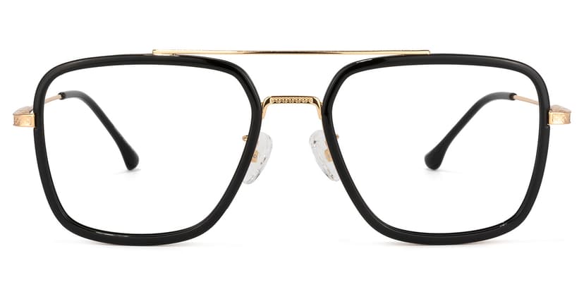 Nayeli Aviator Black-Gold Glasses