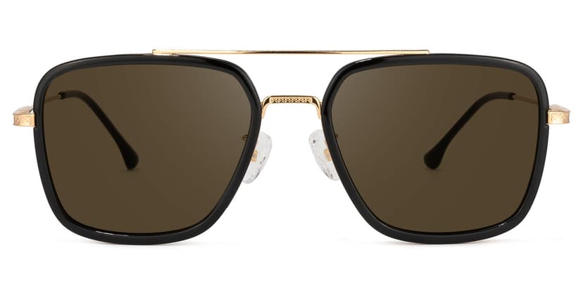 Nayeli Aviator Black-Gold Sunglasses