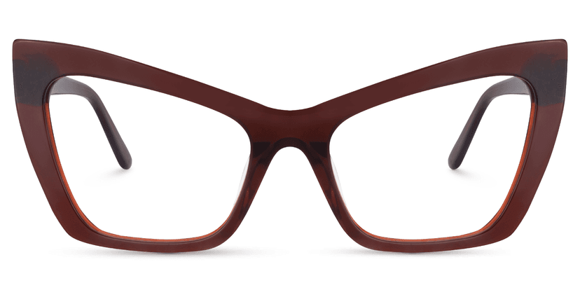 Driscoll Cateye Dark-Red Glasses