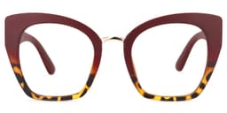 Denis Cat Eye Red Glasses2