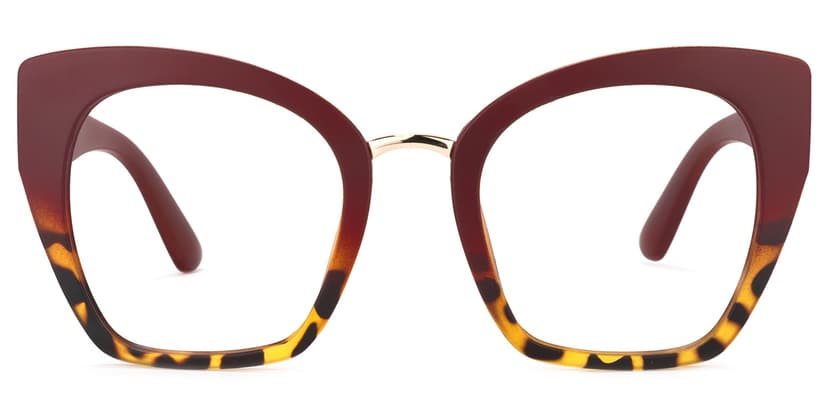 Denis Cat Eye Red Glasses