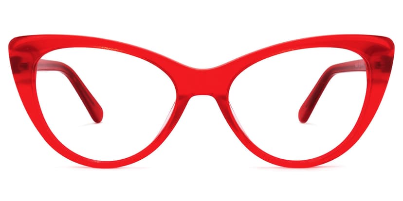 Charis Cat Eye Red Glasses