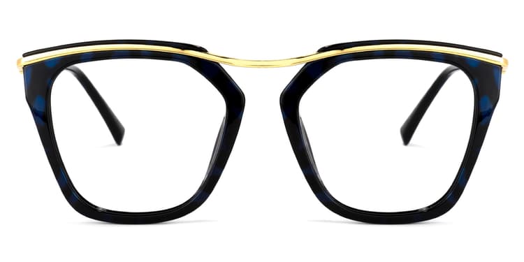 Yadiel Geometric Black-Blue Glasses