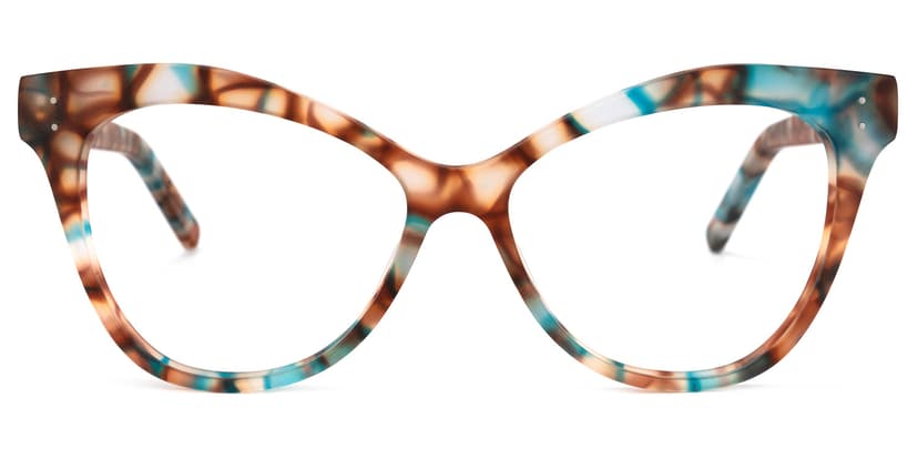 Eschwege Cateye Green-Floral Glasses