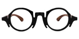 Charlie Round Black Glasses0