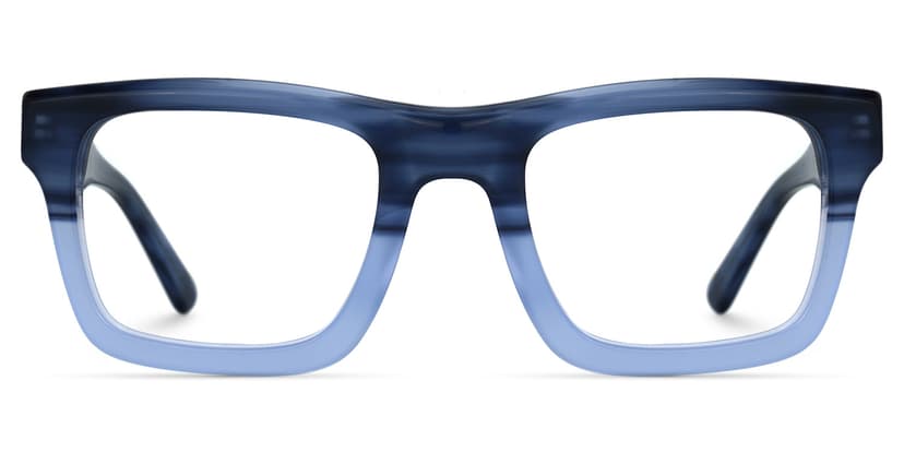 Riley Rectangle Blue Glasses