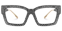 Drayton Square Black Glasses0