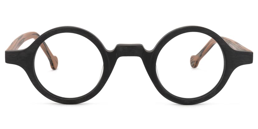 Arale Round Black Glasses