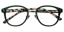 Matthew Round Green Glasses1