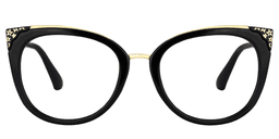 Dalton Cat Eye Black Glasses0