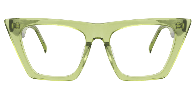 Cecile Cat Eye Light-Green Glasses