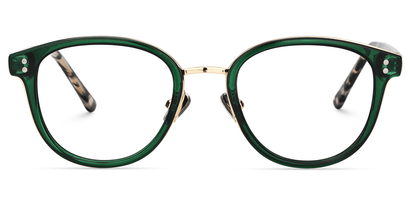 Matthew Round Green Glasses