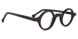 Arale Round Burnt Umber Glasses2