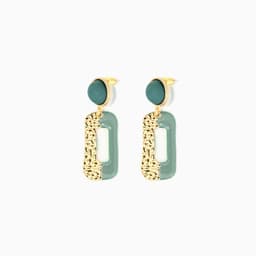 Stylish Arch Green Earrings1
