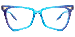 Cicely Geometrical Blue Eyeglasses0