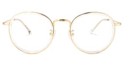 Yahya Round Gold-Crystal Glasses0