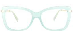 Yulia Cateye Green Glasses0