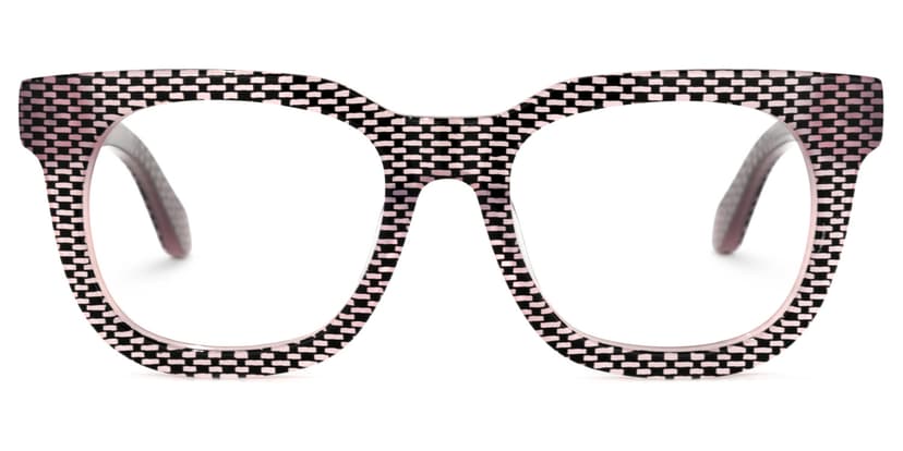 Crunch Square Black-Pink Glasses
