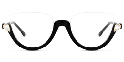 Felicia Cat Eye Black Glasses0