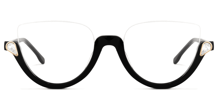 Felicia Cat Eye Black Glasses