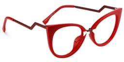 Jacqueline Cat Eye Red Glasses2