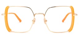 Joselyn Square Orange Glasses0