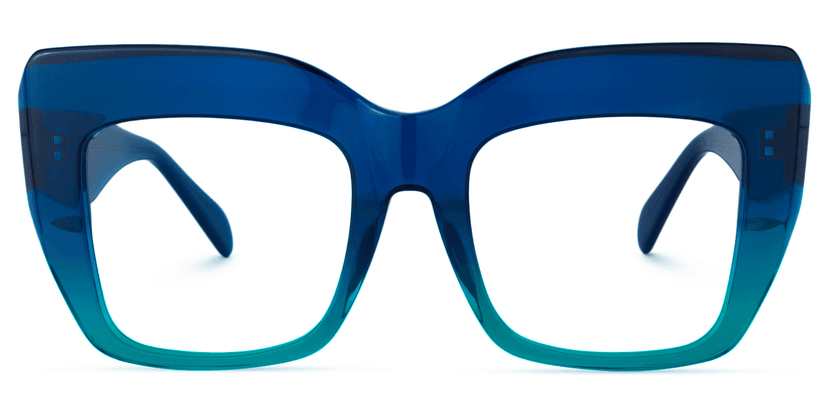 Charmaine Cat Eye Blue-Green Glasses