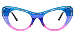 Shirley Cateye Two-tone Glasses0