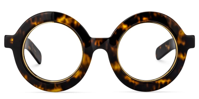Calhoun Round Yellow Tortoise Glasses