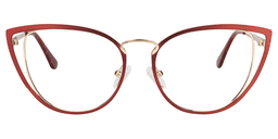 Eras Cateye Red&Gold Glasses0