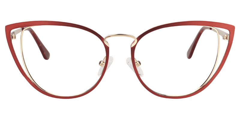 Eras Cateye Red&Gold Glasses