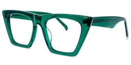 Cecile Cat Eye Green Glasses1