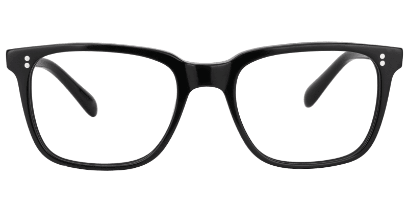 Lamont Rectangle Black Glasses