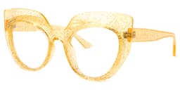Depp Cateye Yellow Glasses1