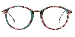 Anemone Round Green-Floral Glasses 0
