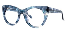 Starry Cateye Blue Glasses2