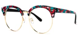 Tatiana Browline Floral Glasses1