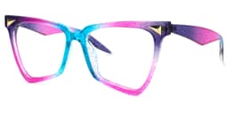 Cicely Geometrical Purple Eyeglasses1