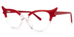 Judy Cat Eye Red Glasses2