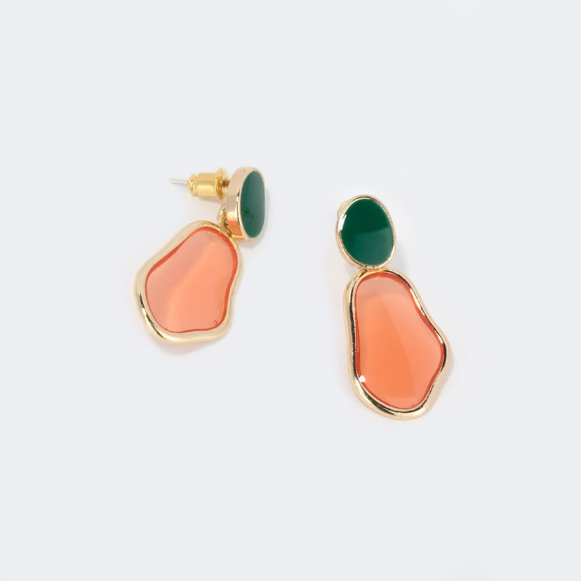 Stylish Heart Shape Gold Earrings