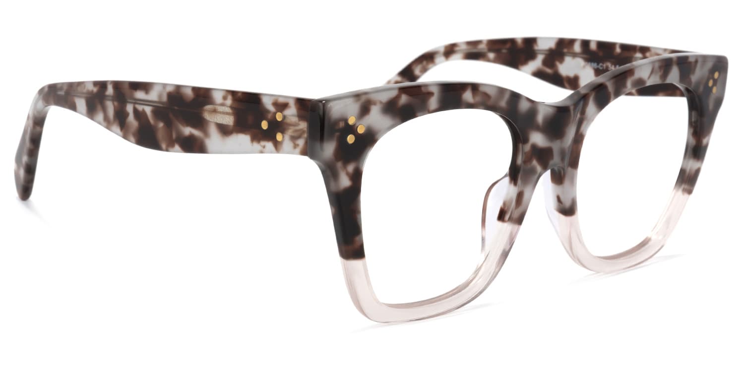 Rectangle Dark Tortoise Glasses | Zeelool Eyeglasses2