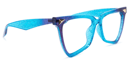 Cicely Geometrical Blue Eyeglasses1