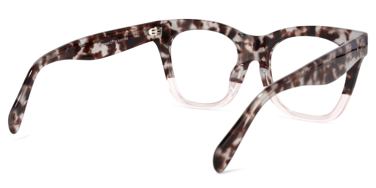 Rectangle Dark Tortoise Glasses | Zeelool Eyeglasses4