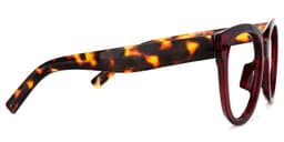 Harrell Square Dark-Red Glasses3
