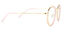 Yahya Round Gold-Pink Glasses3