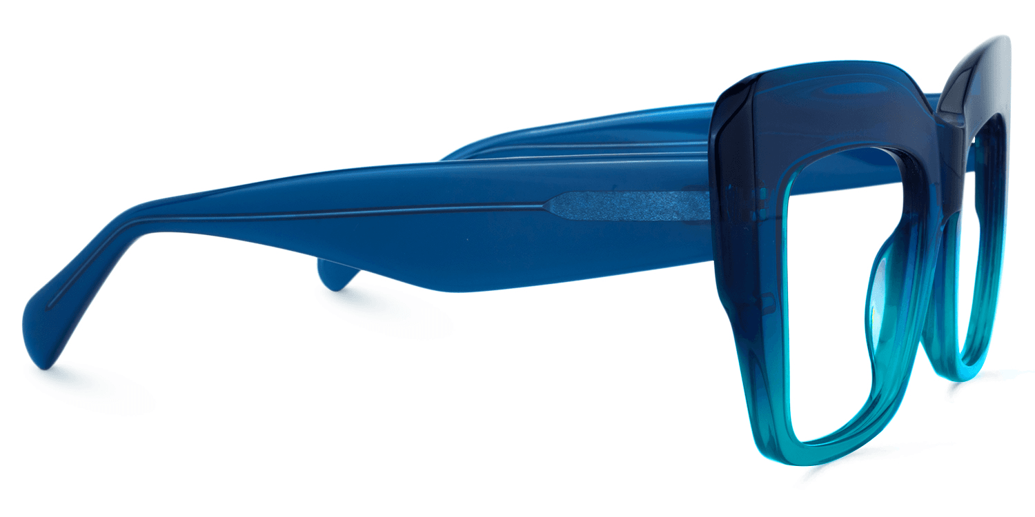 Cat Eye Blue-Green Glasses | Zeelool Glasses1